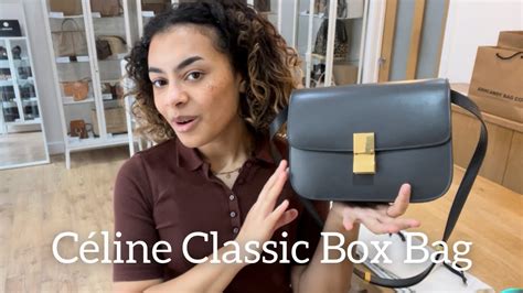 celine box 配额|Celine pursebop box bag.